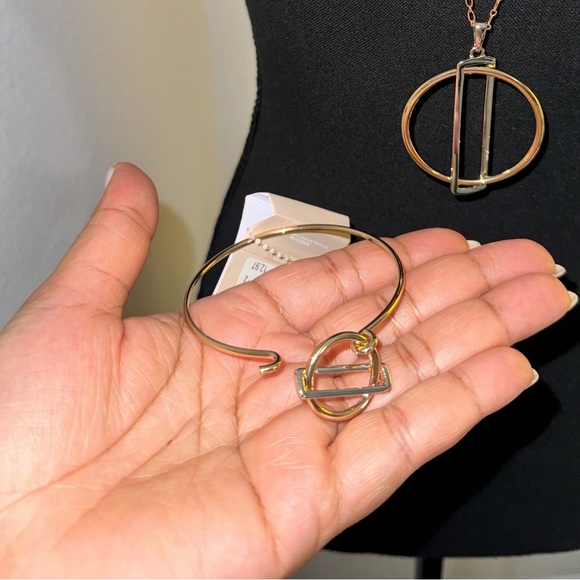 2 ITEM BUNDLE! 14th & Union Mixed Metal earrings and bracelet! - Picture 2 of 2